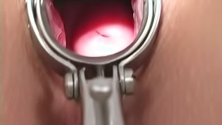 Speculum and Dildo Fun with Barbara Voice's Pink Pussy
