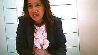 Hidden cam in thai office toilet