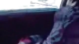 Arab girl with hairy pussy blows and missionary fucks her bf's cock in his car