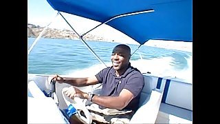 Honey Daniel gets her big black ass fucked on a boat