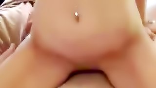 Pierced belly button cuties rides bone