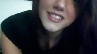 Perfect gal performs on a webcam